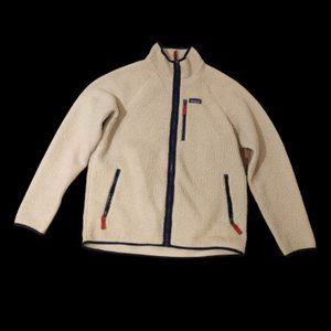 Patagonia Men's Retro Pile Fleece Full Zip Jacket XL Men's Khaki El Cap